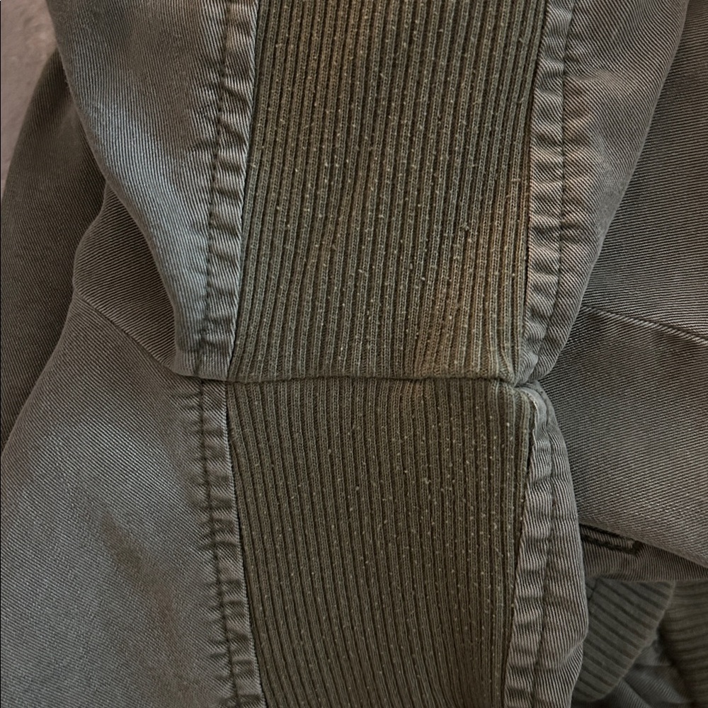 Aerie Ribbed Olive Green Woven Joggers - Picture 4 of 4